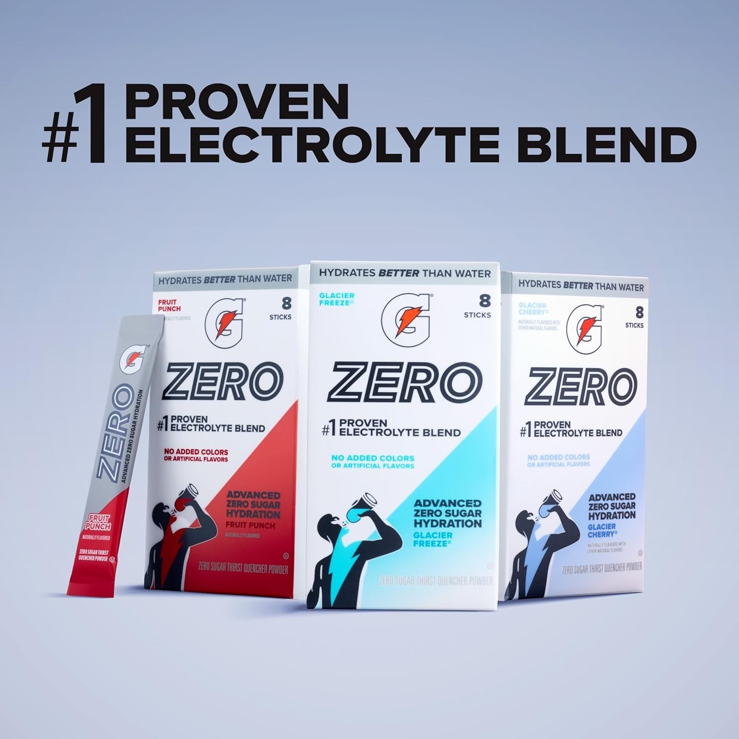 Gatorade Zero Sugar Electrolyte Powder Drink Mix – Strawberry Ice – 96 Servings