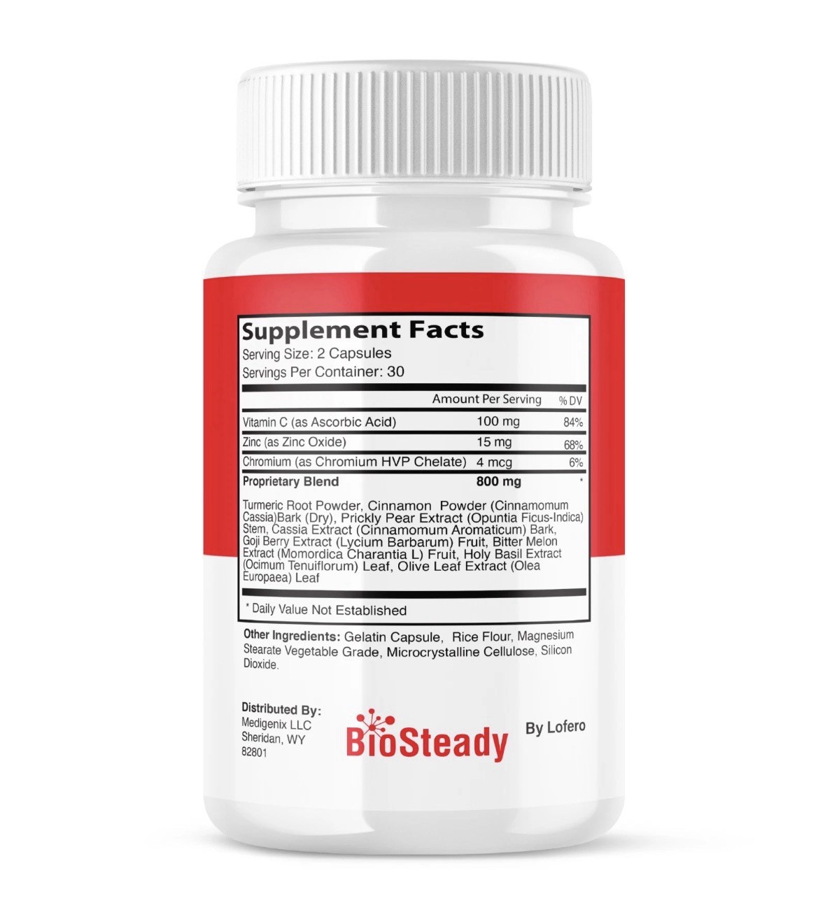 Biosteady Capsules Blood Optimizer Bio Steady Regulate Blood Sugar Levels (60ct)