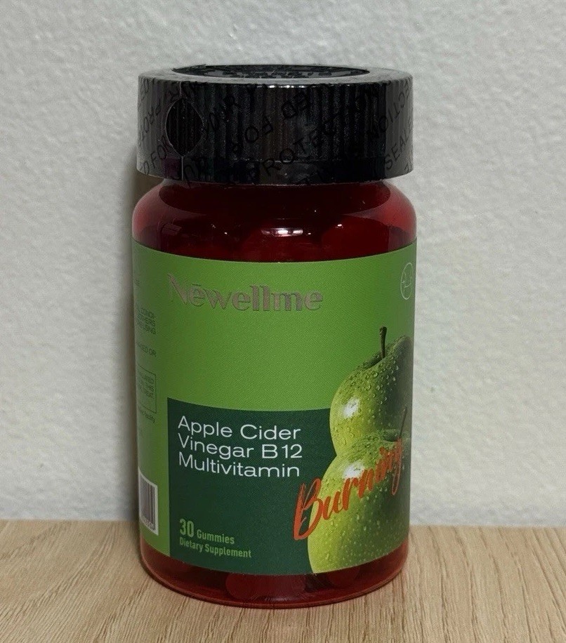 Newellme Apple Cider Vinegar B12 Multivitamin Gummies 30 Count New
