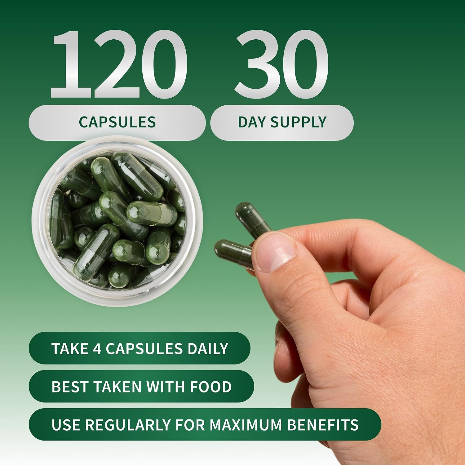 Snap Protein Rich Blue Green Algae Superfood Supplement for Energy and Immune