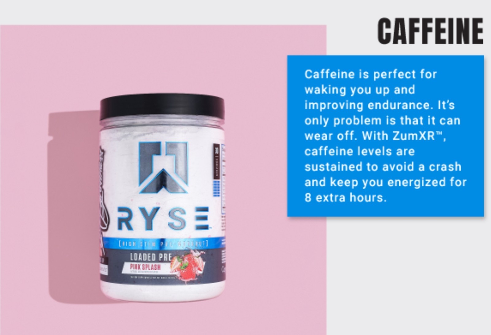 Ryse LOADED PRE-WORKOUT 15 oz Size (30 Servings ) Freedom Rocks BEST BY 09/26