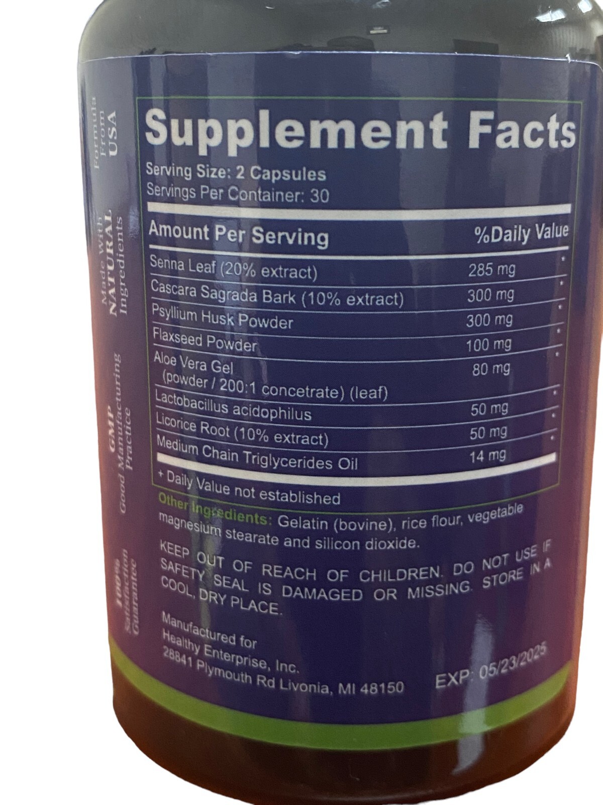 DETOX SUPREME COLON CLEANSER PREMIUM EXTRA STRENGTH 15 days Healthy Enterprise