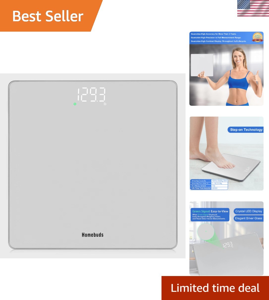 Bathroom Scale for Body Weight, Precision 0.1lb by Our Professional Scale Fac…