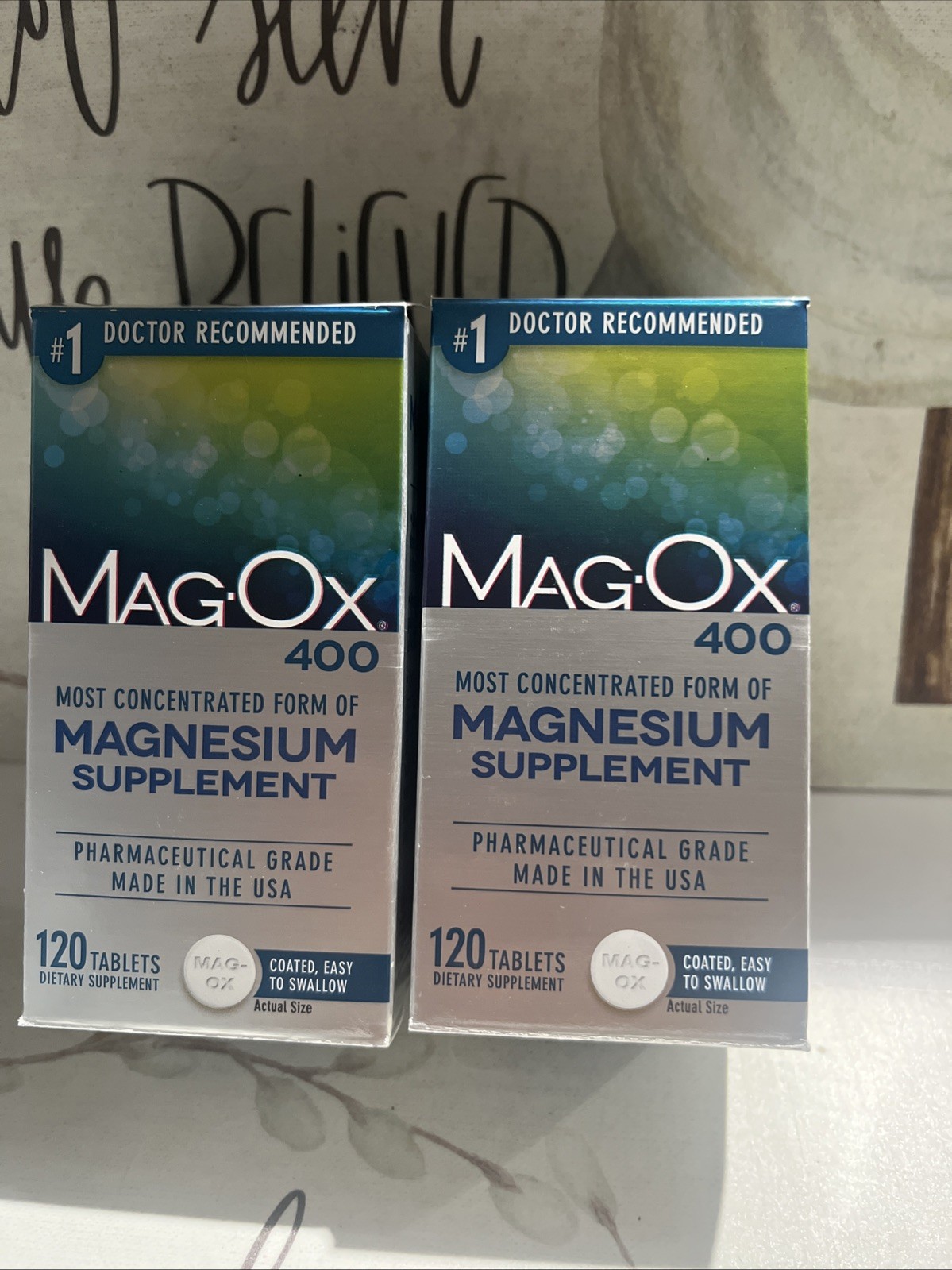 Mag-Ox 400 Magnesium Supplement ; Count 120 Tablets Each (2 Pack) Exp 08/27