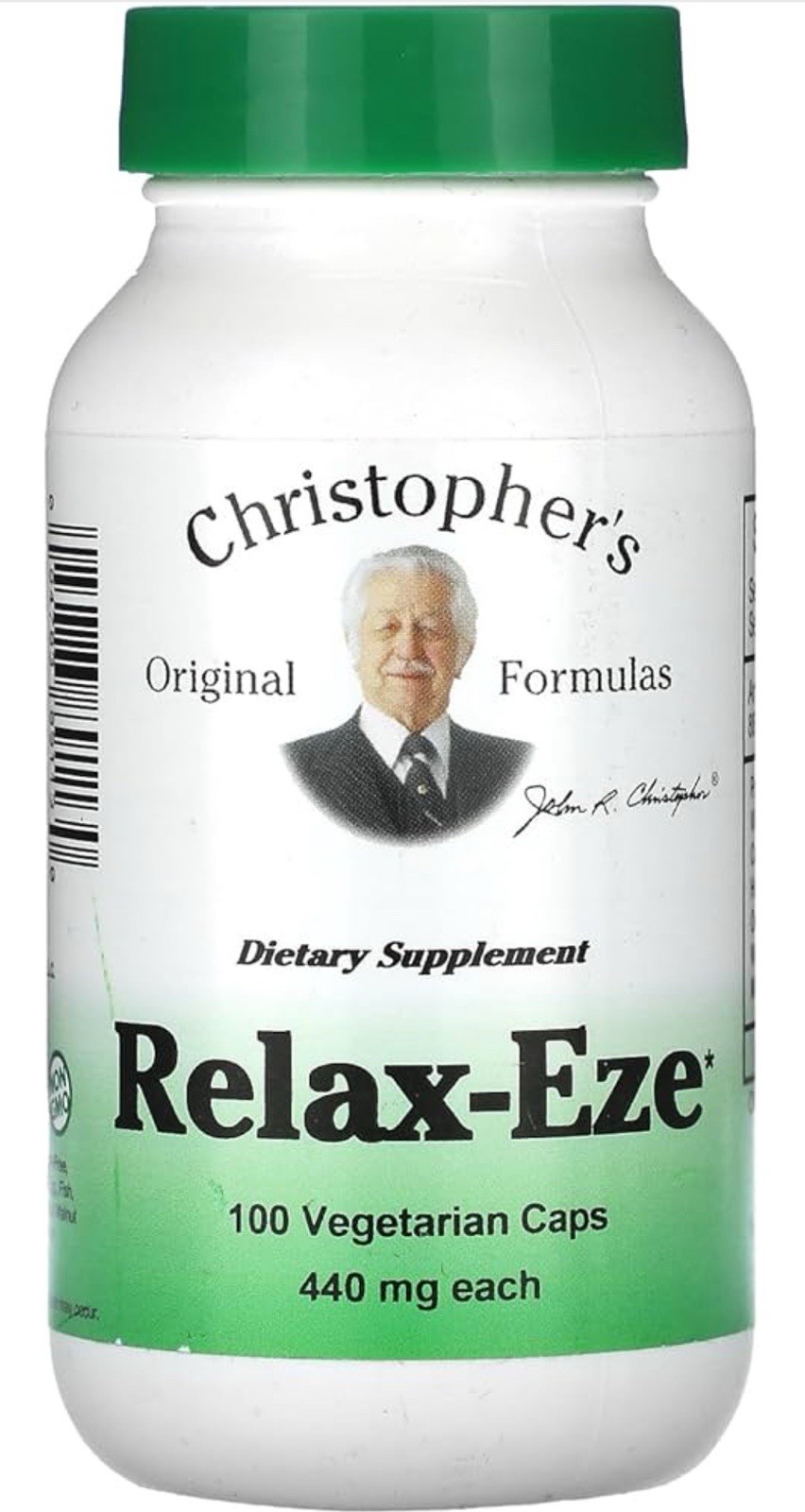 Christopher’s Relax-Eze 100 Veg Caps 440mg Each – Pack of 2