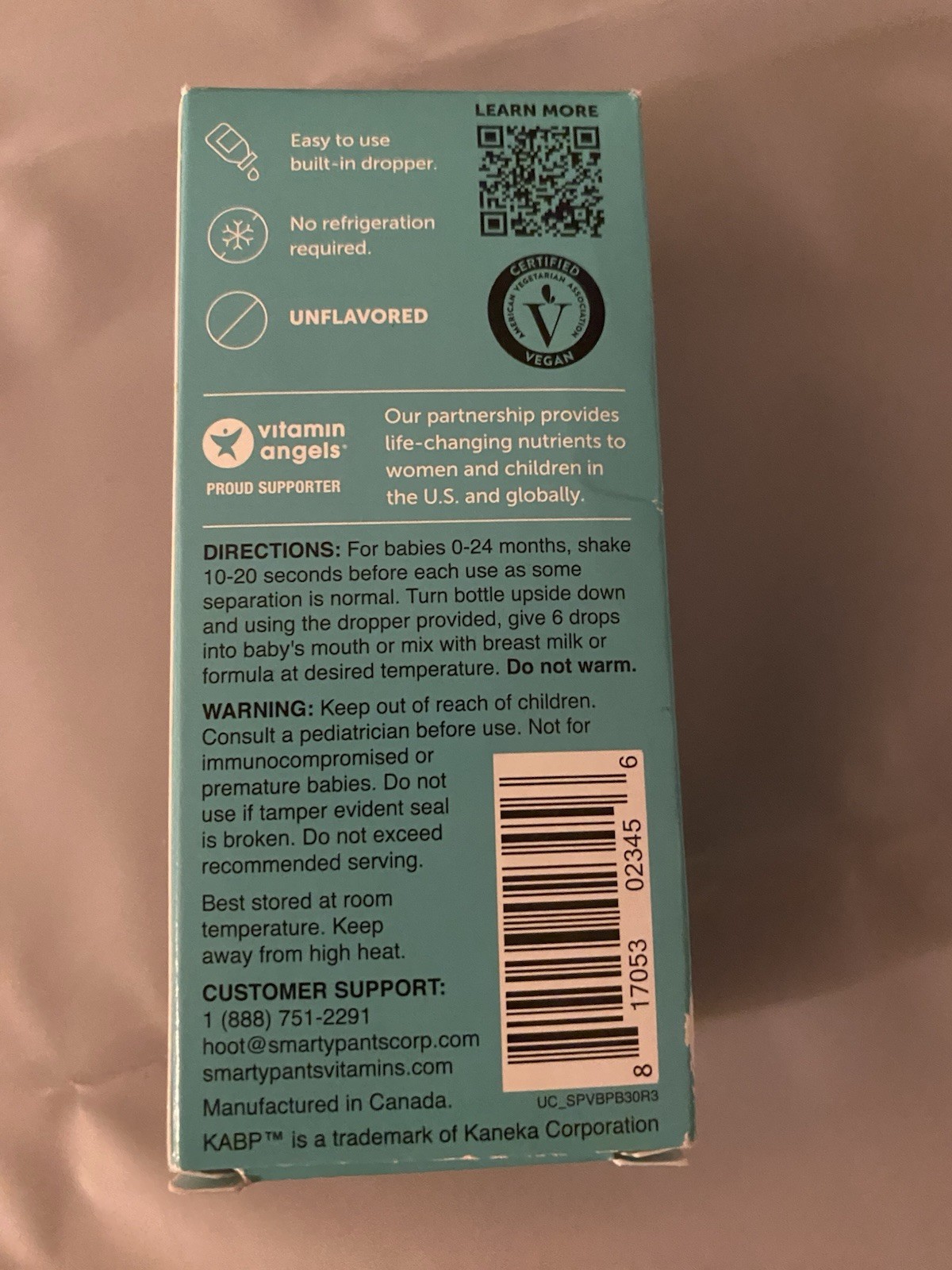 SMARTY PANTS~~AGES 0-24 MONTHS~~BABY PROBIOTIC 0.27 OZ NIB 20