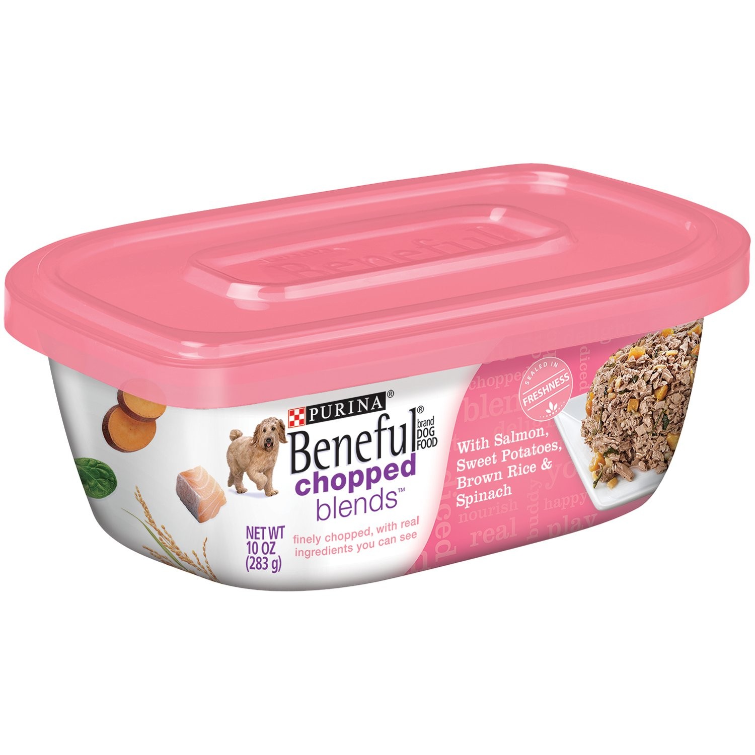 Purina Beneful Chopped Blends Wet Dog Food,With Salmon,Sweet Potatoes,Brown Rice