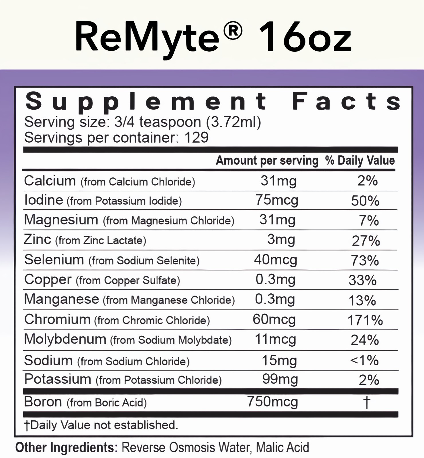 RNA Reset ReMyte Mineral Solution Pico Ionic 16.2 fl oz use w/ ReMag!