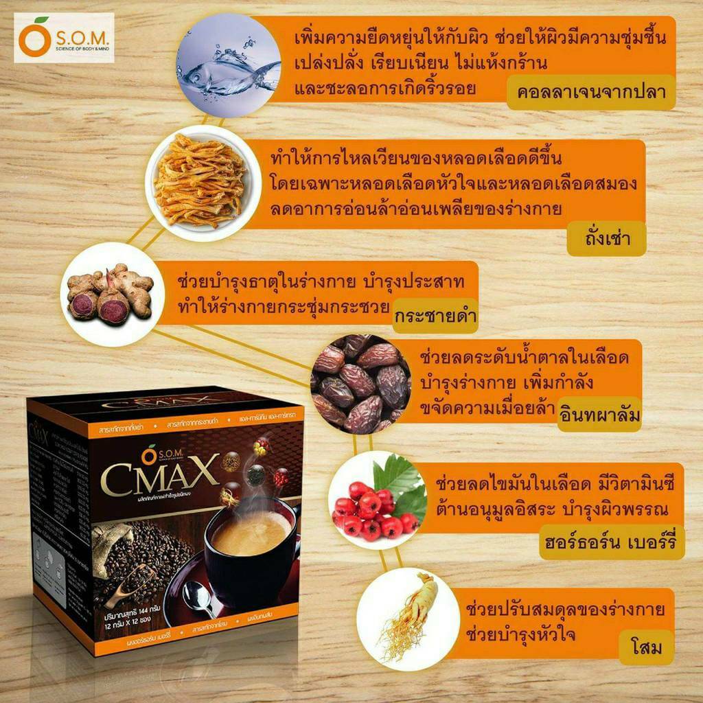 5X CMAX Instant Coffee Ginseng Cordyceps Herbal Diet Supplement Sugar Free