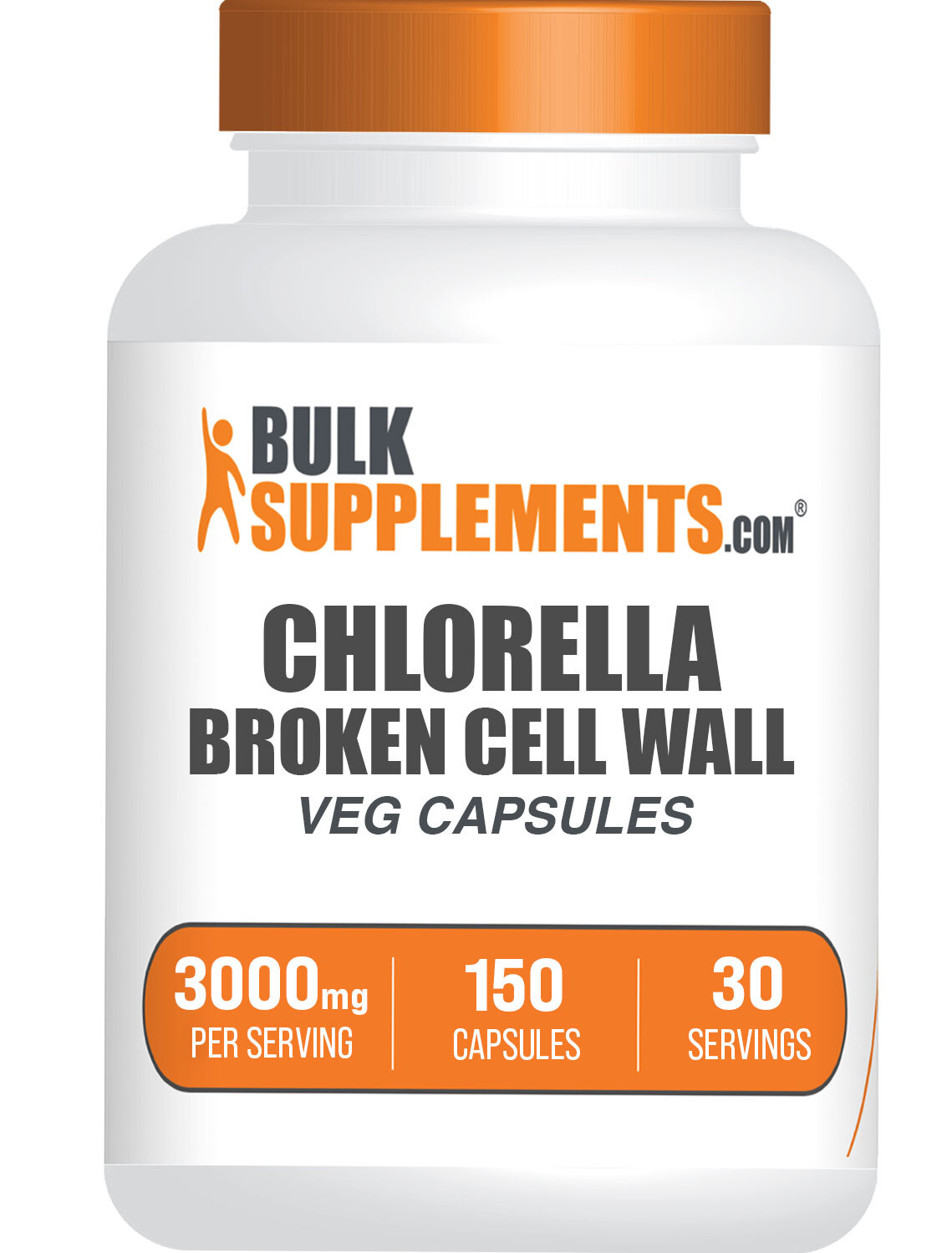BulkSupplements Chlorella 150 Capsules – Broken Cell Wall – 3000mg Per Serving