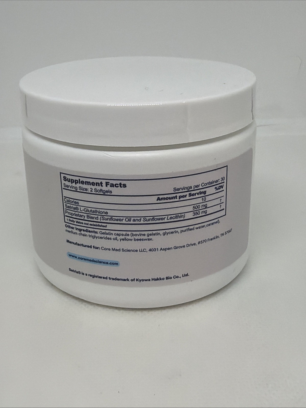 Core Med Science Liposomal Glutathione Supplement, Physician Formulated USA