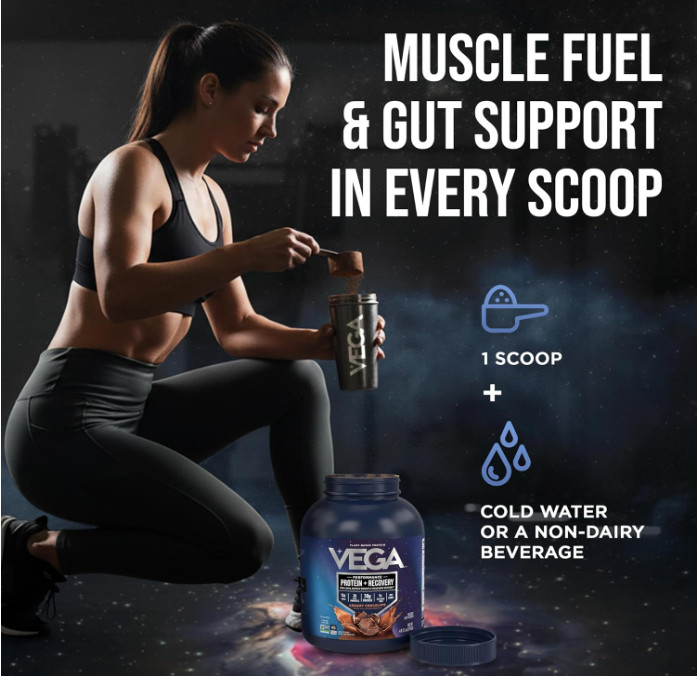 Vega Protein + Recovery, Chocolate, 4.4 lb, 45 Servings