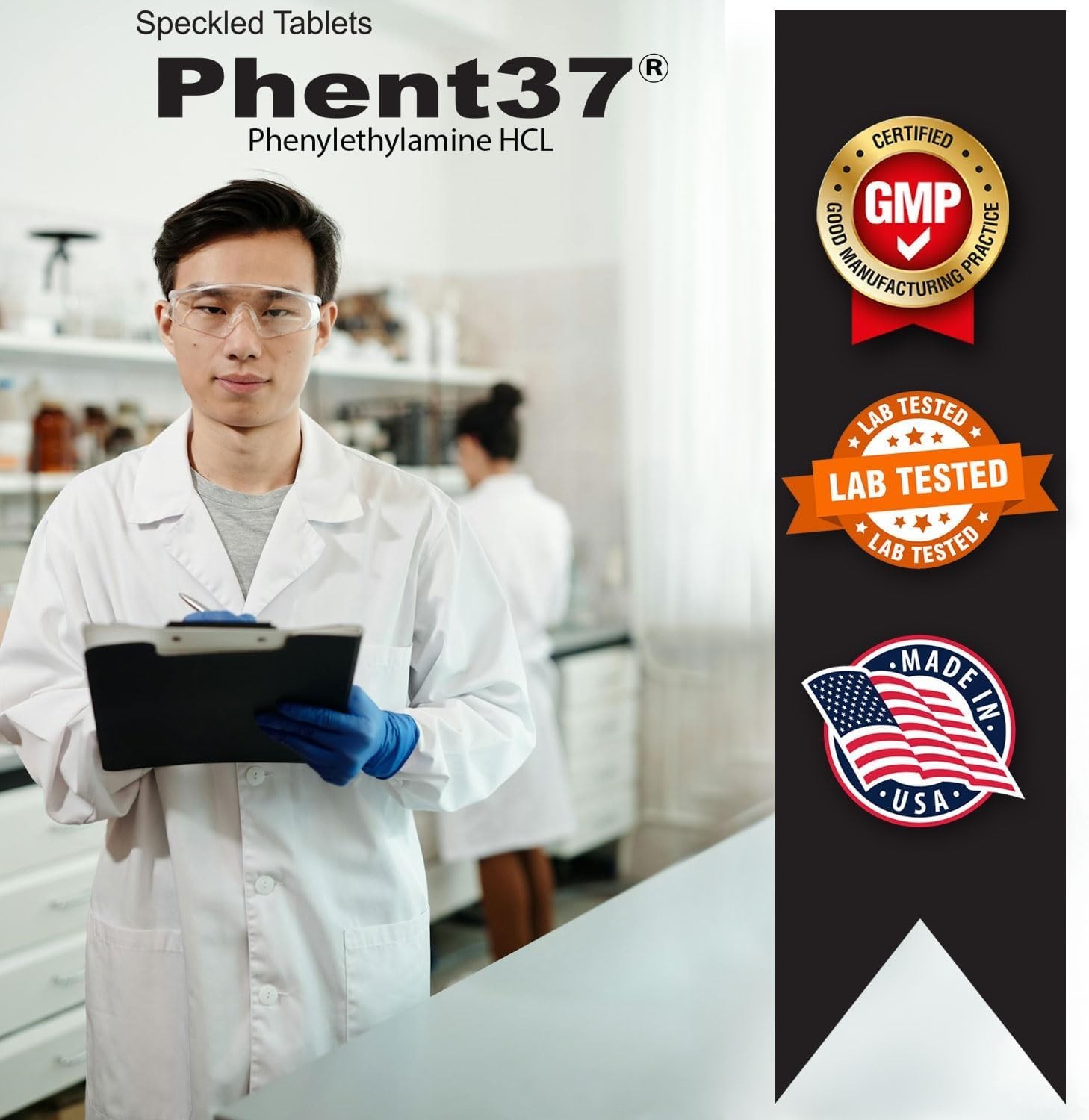 Phent37 1 Bottle 60 Speckled Tablets Advanced Phenylethylamine HCL Dietary …