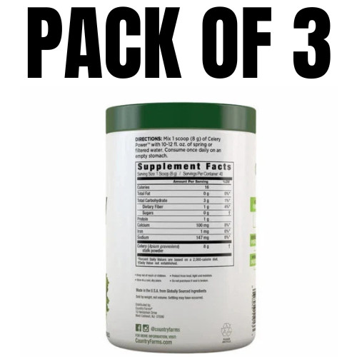 Super Celery Powder – Unflavored – 11.3 oz (Pack of 3)