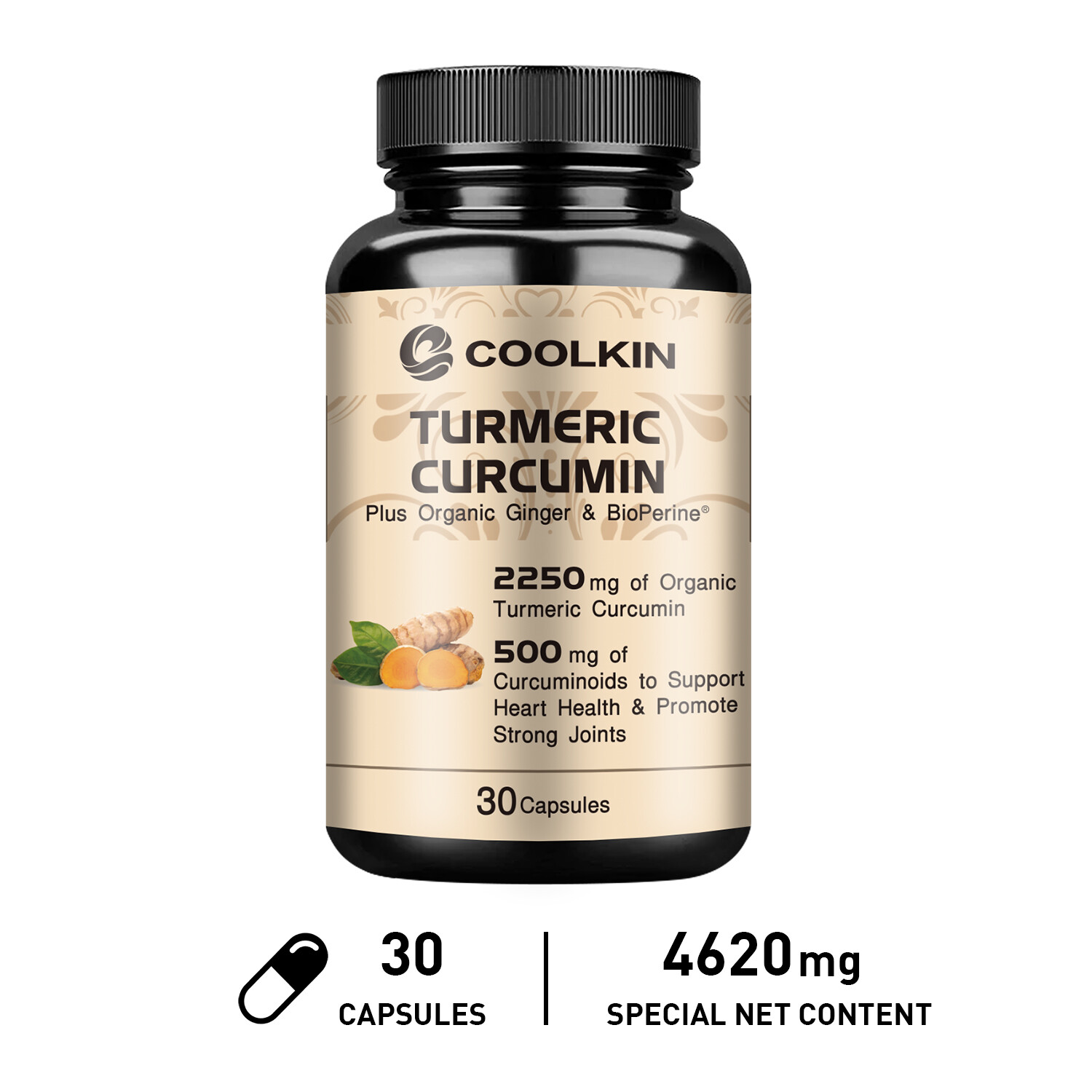 Turmeric Curcumin – with Organic Ginger Black Pepper Joint Pain Triple Strength