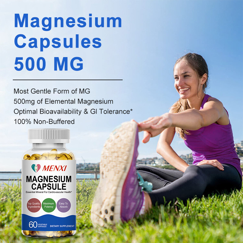 500mg Magnesium Glycinate Capsules For Improved Sleep, Stress & Anxiety Relief