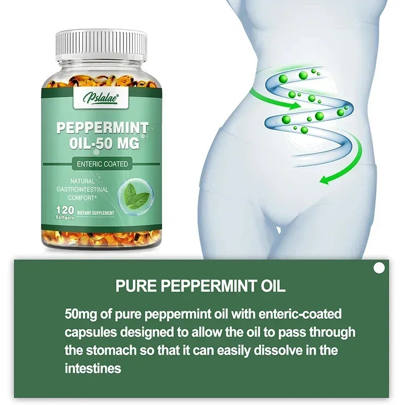 Peppermint Oil 120pcs – Supports Normal Intestinal Function, Promotes Digestion