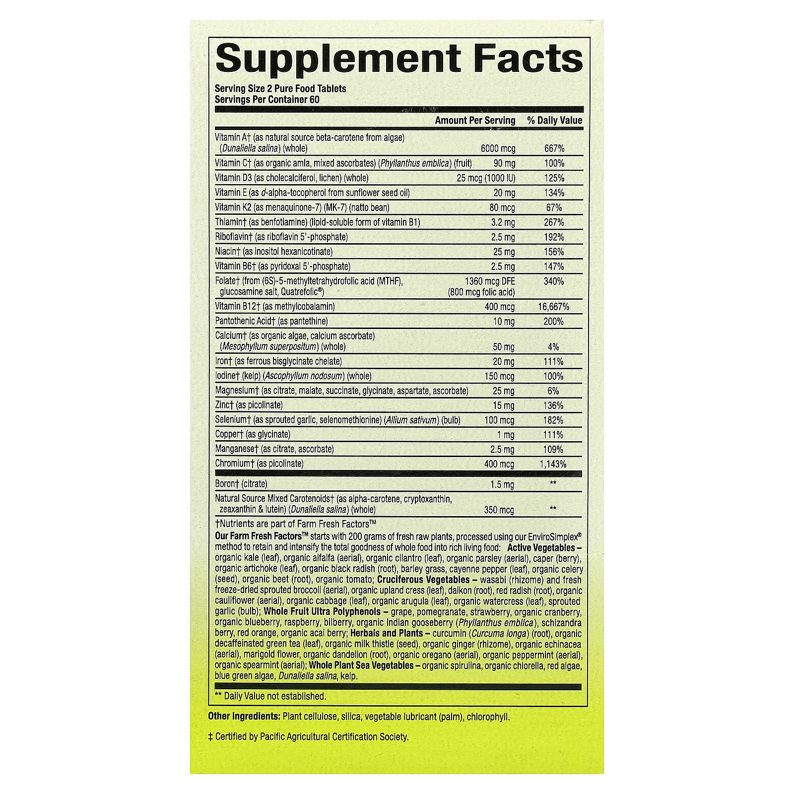 2 X Natural Factors, Whole Earth & Sea�, Women’s Multivitamin & Mineral, 120 Ta