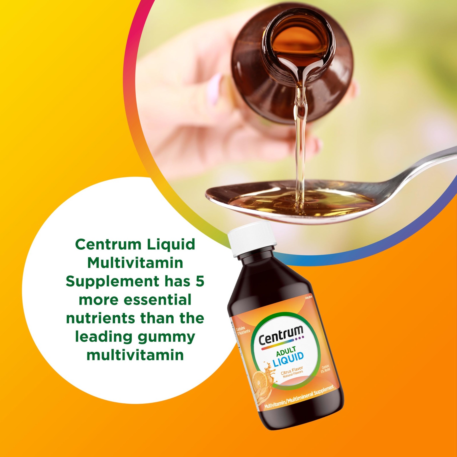 Centrum Liquid Multivitamin for Adults, 8 Fl Oz (Pack of 1)