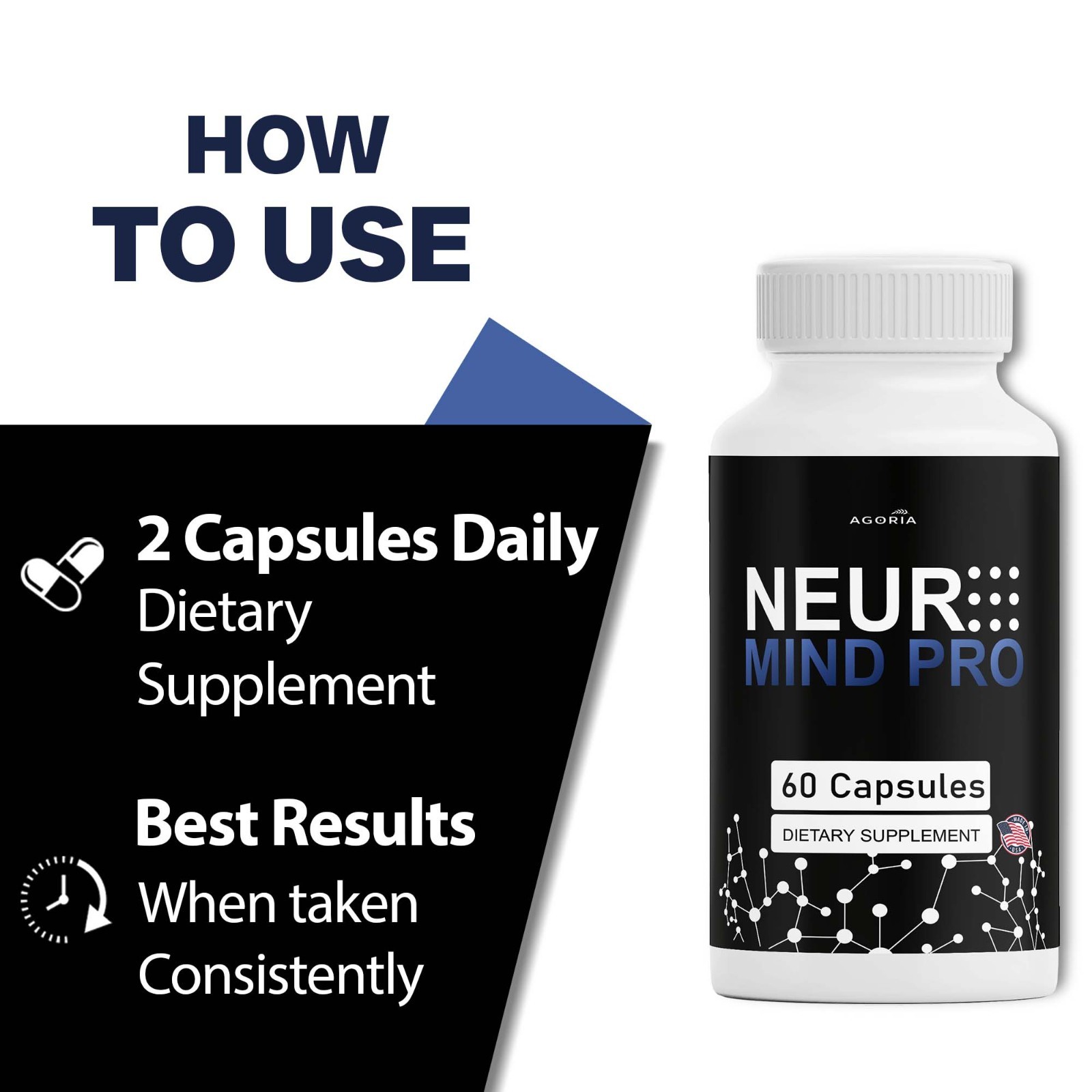 (2 Pack) Neuro Mind Pro Nootropic Natural Brain Formula Supplement