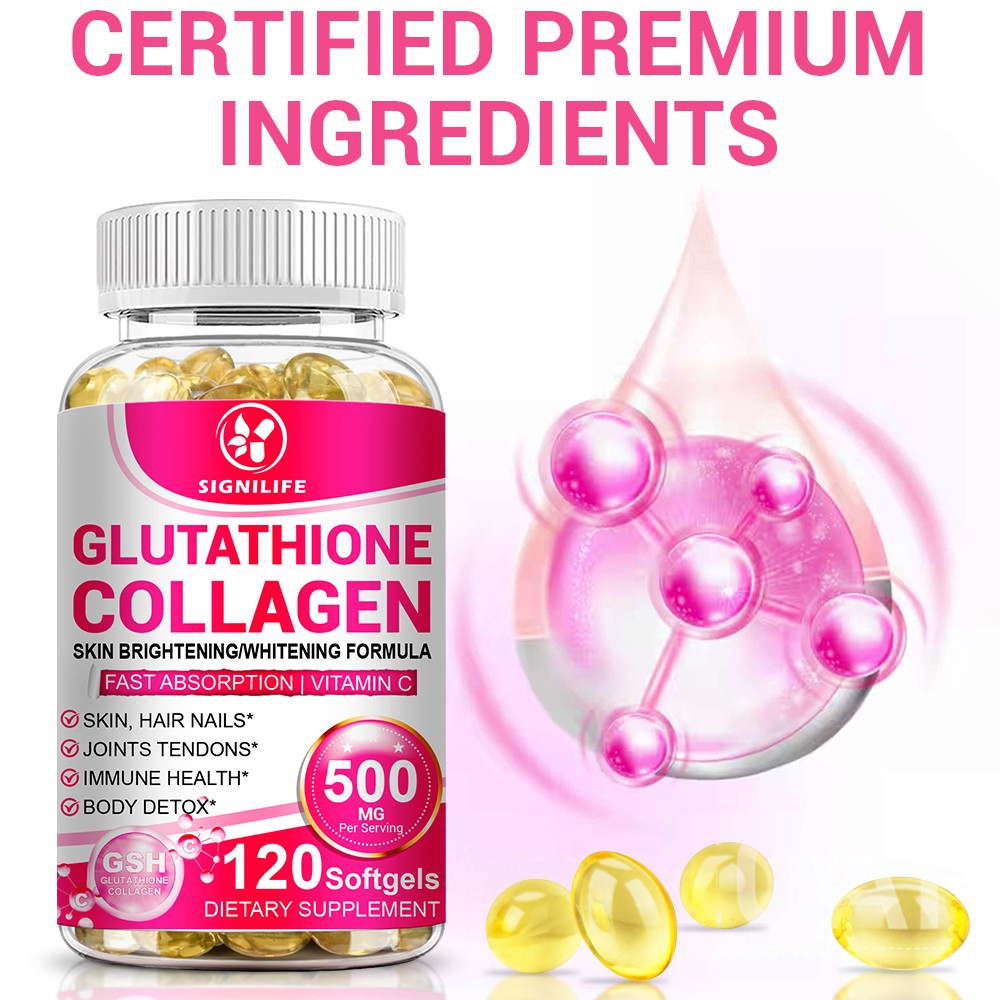 120 Capsules Collagen Glutathione Pills Whitening Skin Bleaching Lightening Best