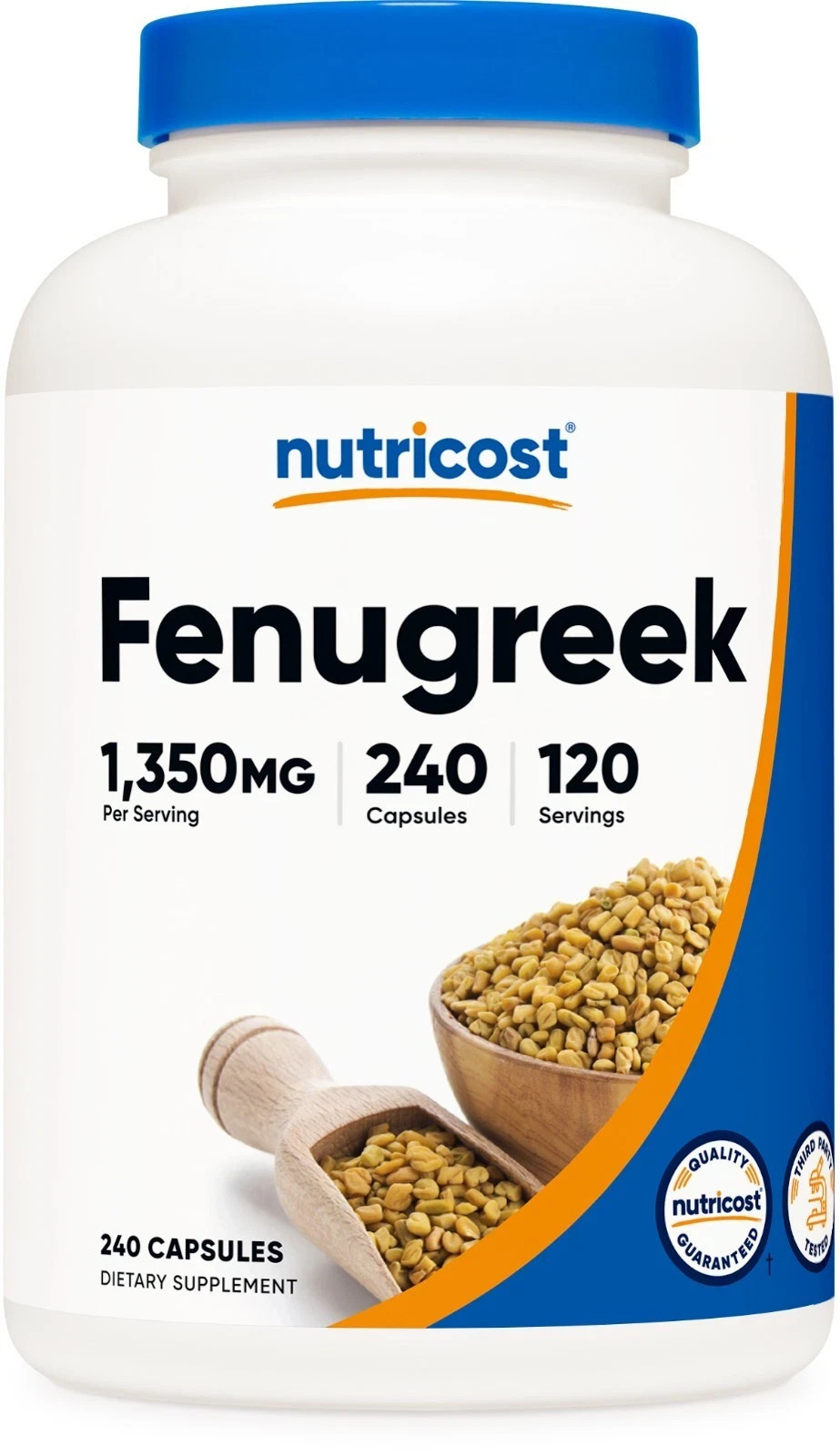 Nutricost Fenugreek Seed 675mg, 240 Capsules – Gluten Free & Non-GMO