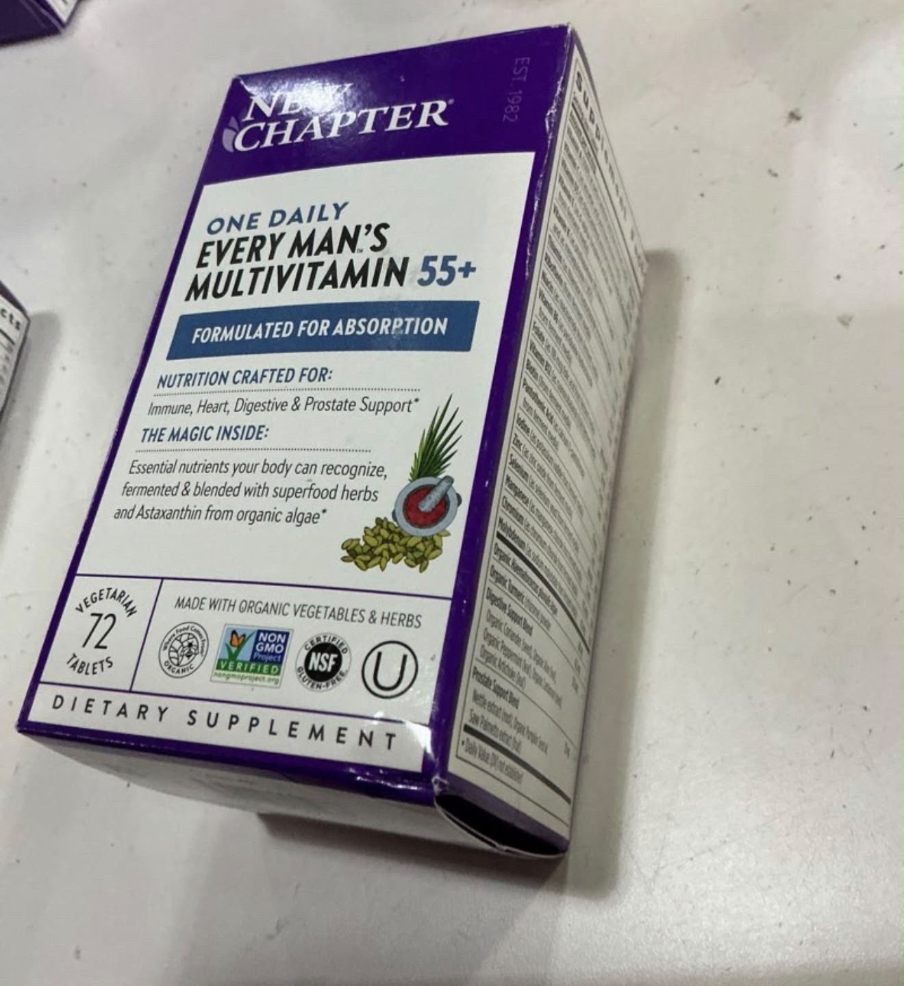 New Chapter Every Man’s Multivitamin 55+ & Immune Support 72 CT Exp 9/2026