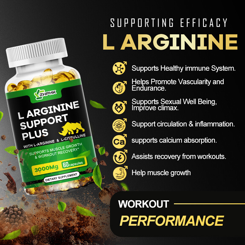 L-Arginine 3000mg testosterone booster sperm health energy and support sexual