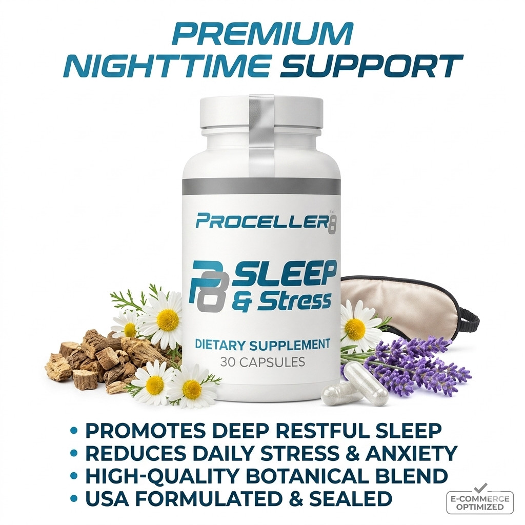 bHIP P8 Sleep & Stress Support 30 Capsules Natural Nighttime Calm Relaxation