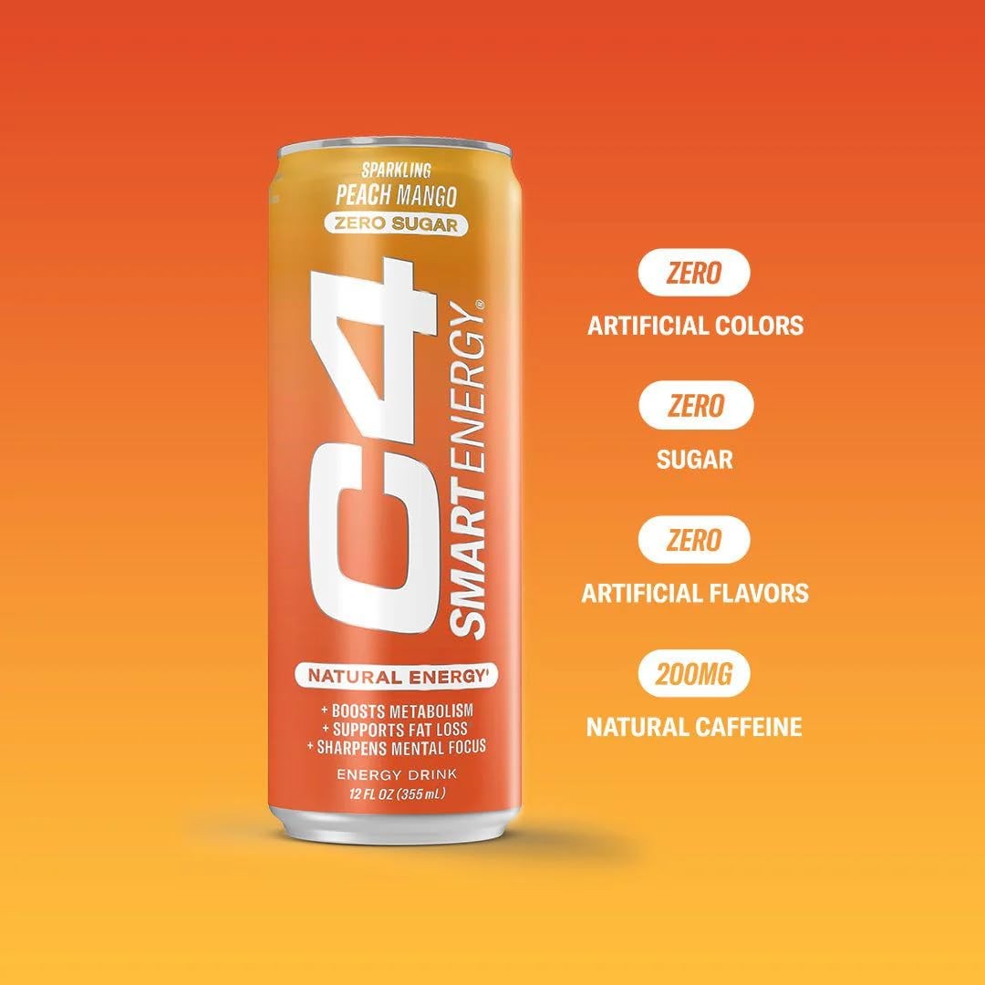Cellucor C4 Smart Energy Drinks Variety Pack Sugar Free Performance Fuel 12 Pack