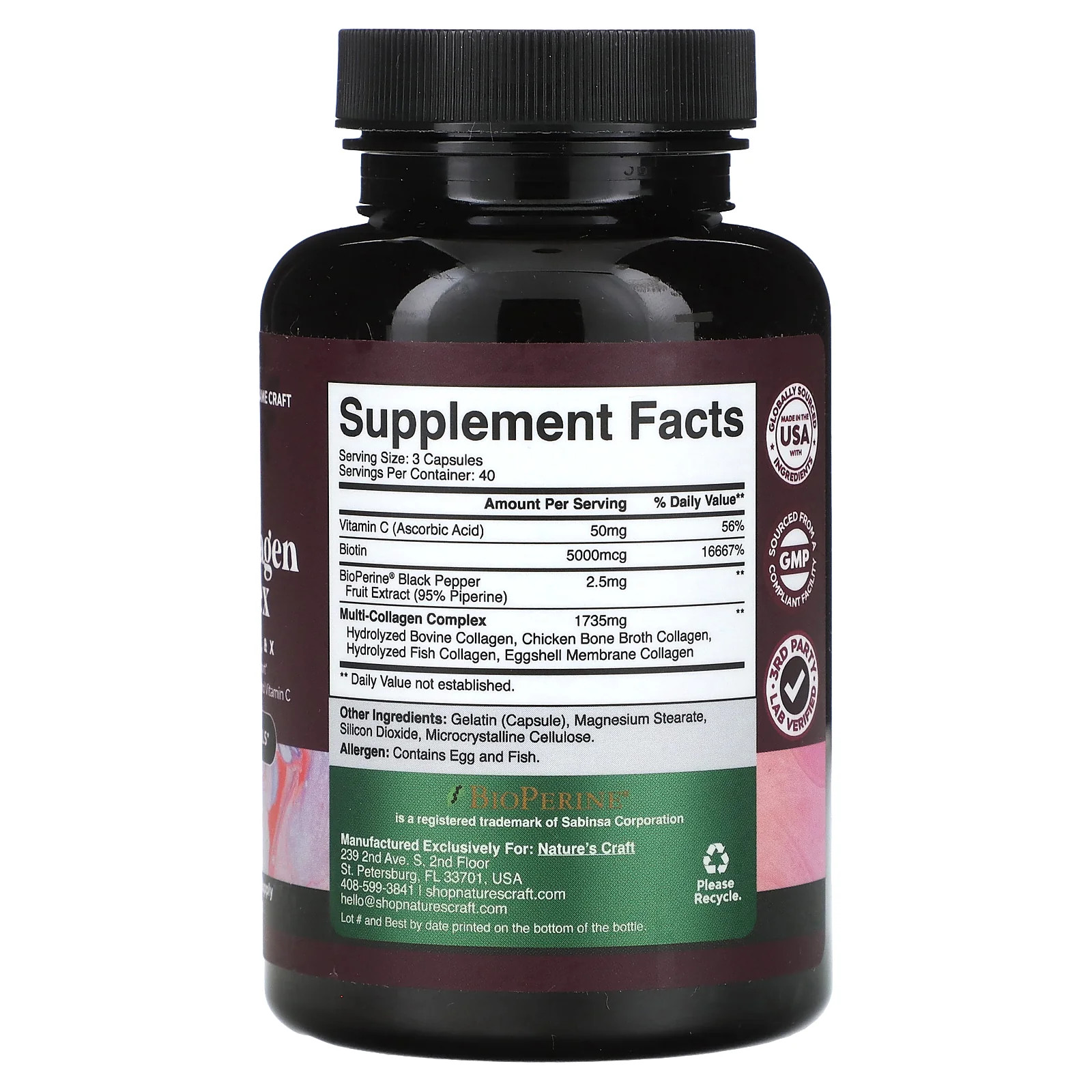 2 X Nature’s Craft, Multi Collagen Complex, 120 Capsules