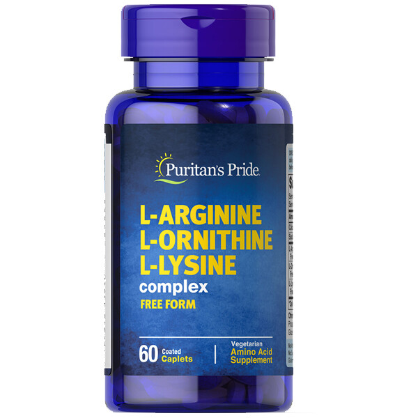 L-Arginine L-Ornithine L-Lysine Tri Amino Acids 60 Caps by Puritan’s Pride