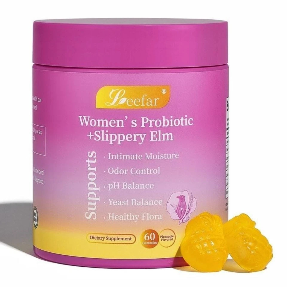 Women’s Leefar Probiotic Slippery Elm Pineapple 60 gummies