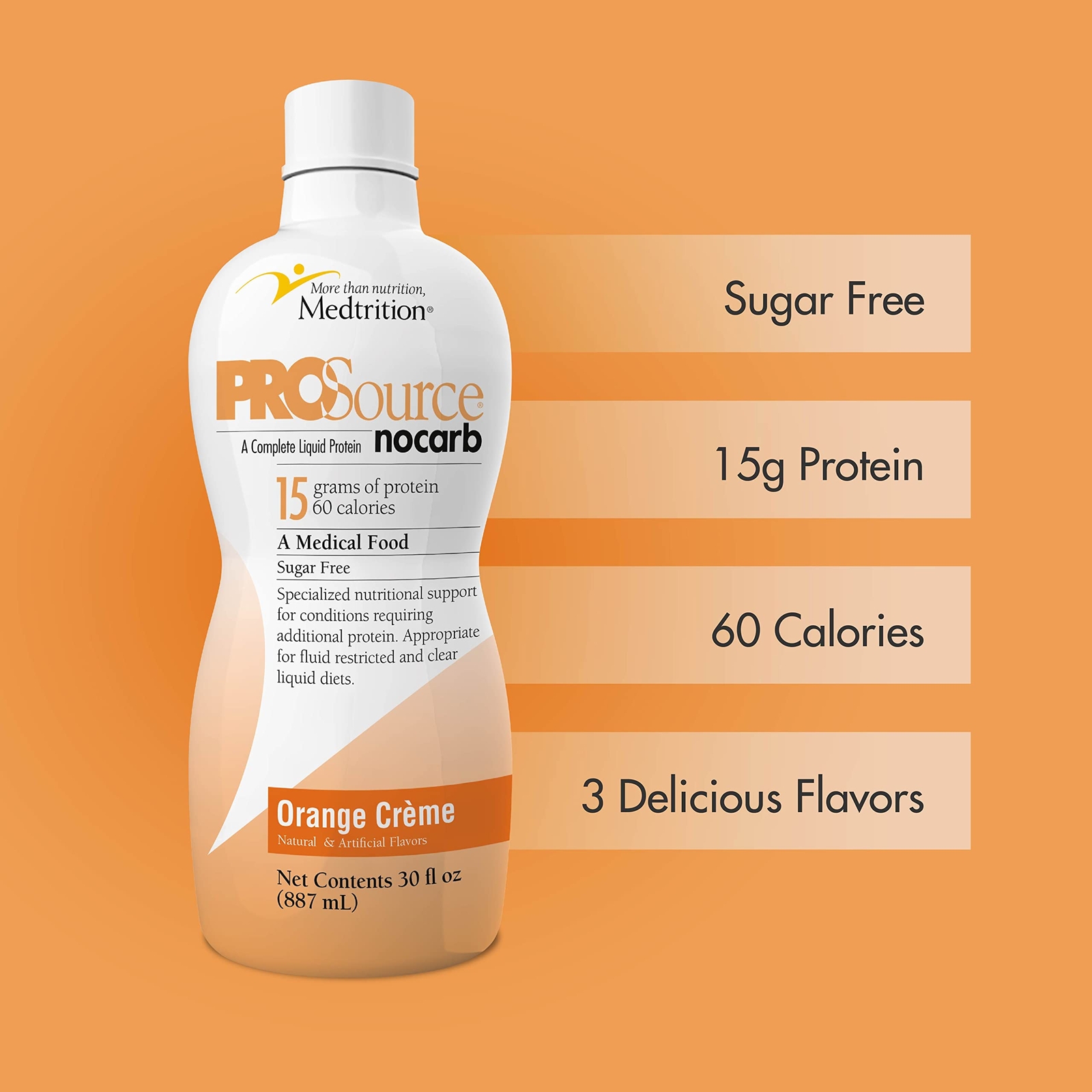 Liquid Collagen Peptides Type I, III 15 Grams Protein per Oz. |Prosource NoCarb