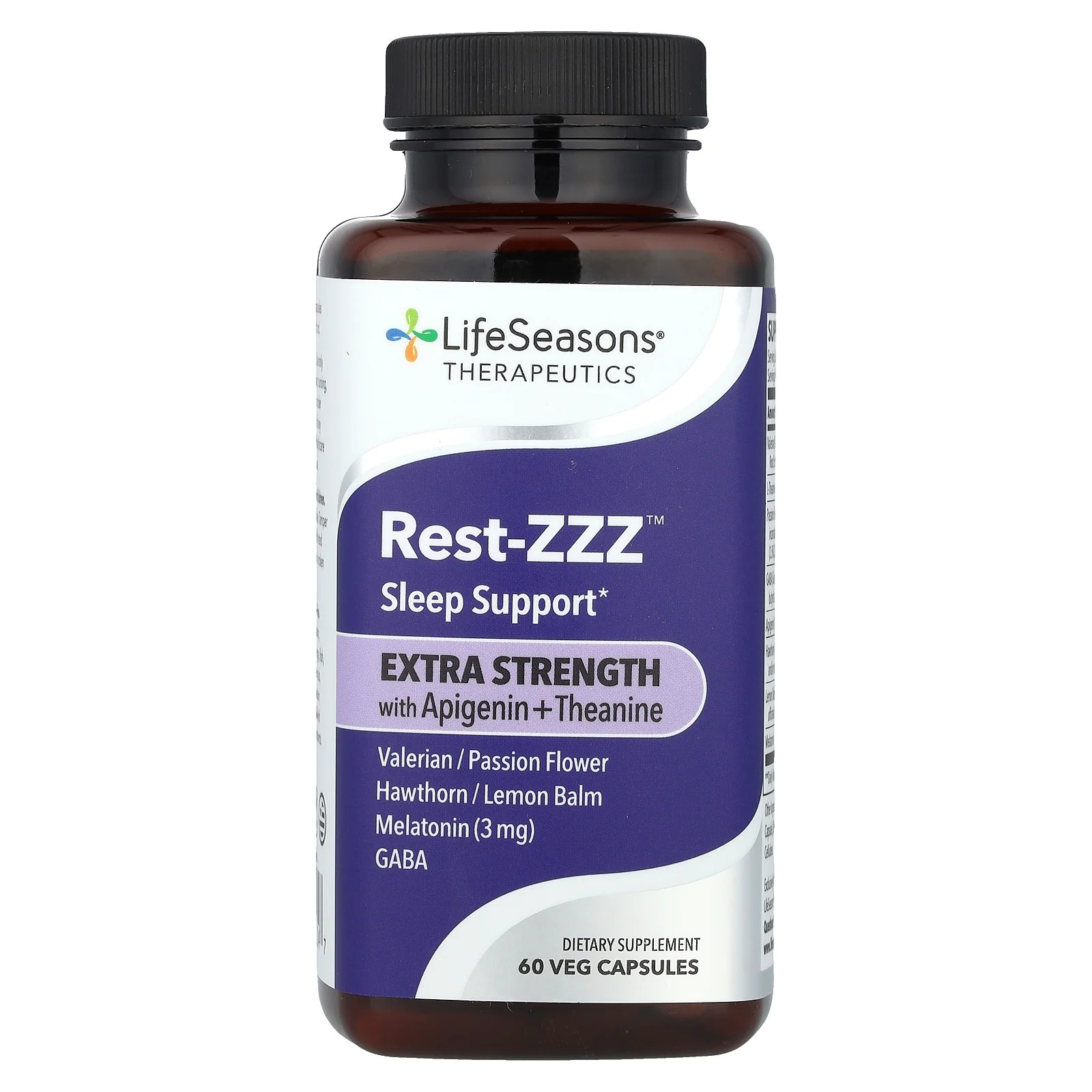 2 X LifeSeasons, Therapeutics, Rest-ZZZ� With Apigenin +Theanine, 60 Veg Capsul