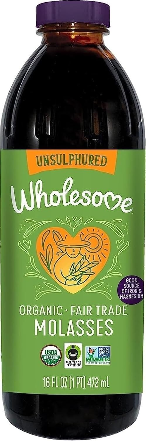 Wholesome Organic Blackstrap Molasses, 16 oz, 16 Fl Oz (Pack of 1), Molasses