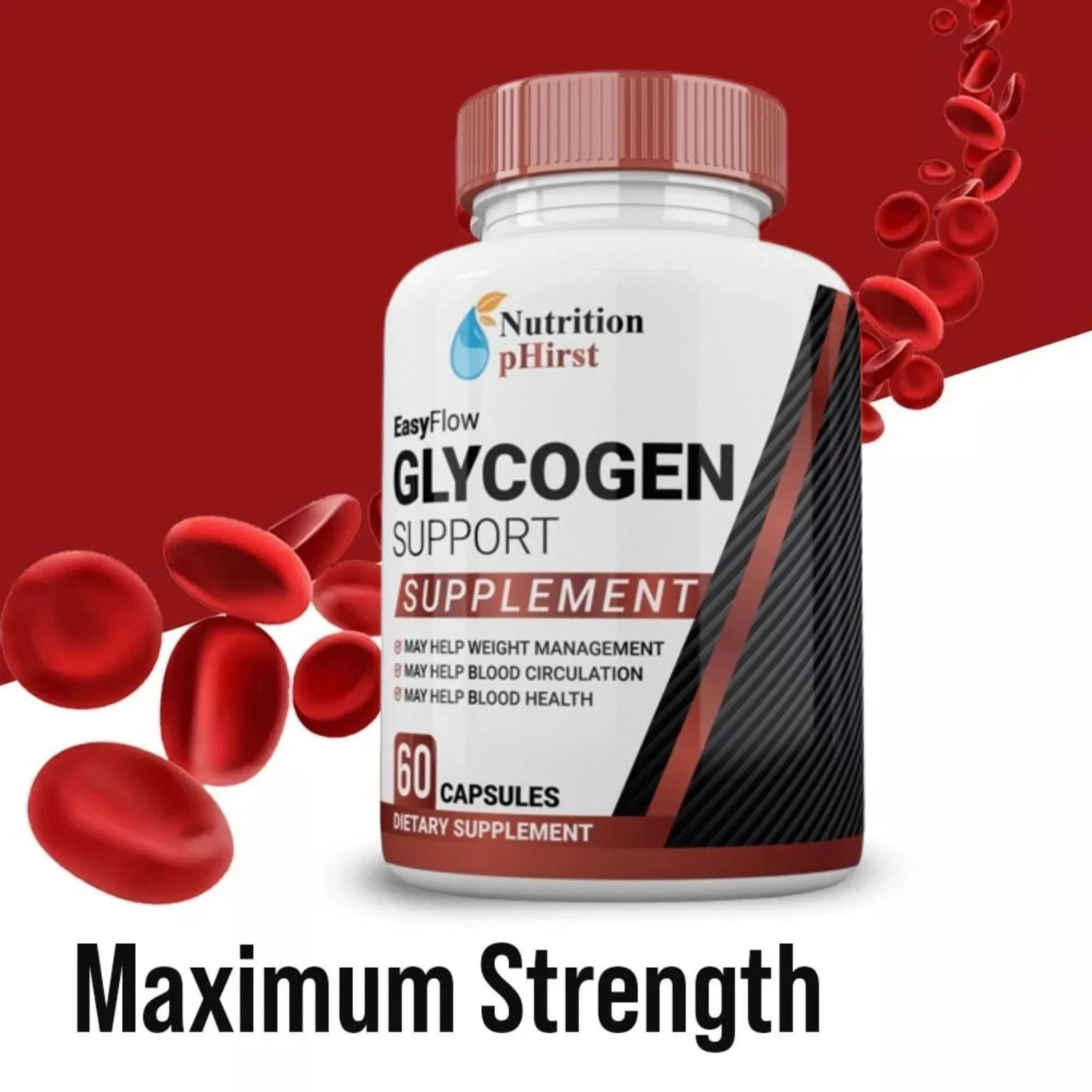 EasyFlow Glycogen Support Pills, Easy Flow Capsules Blood Support (1 Pack) USA