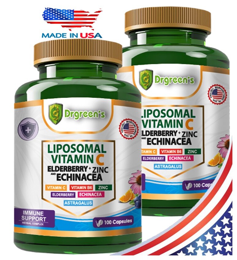 Vitamin C 1000 mg. 200 Capsules Improve Immune System total 2097 mg 2 bottles