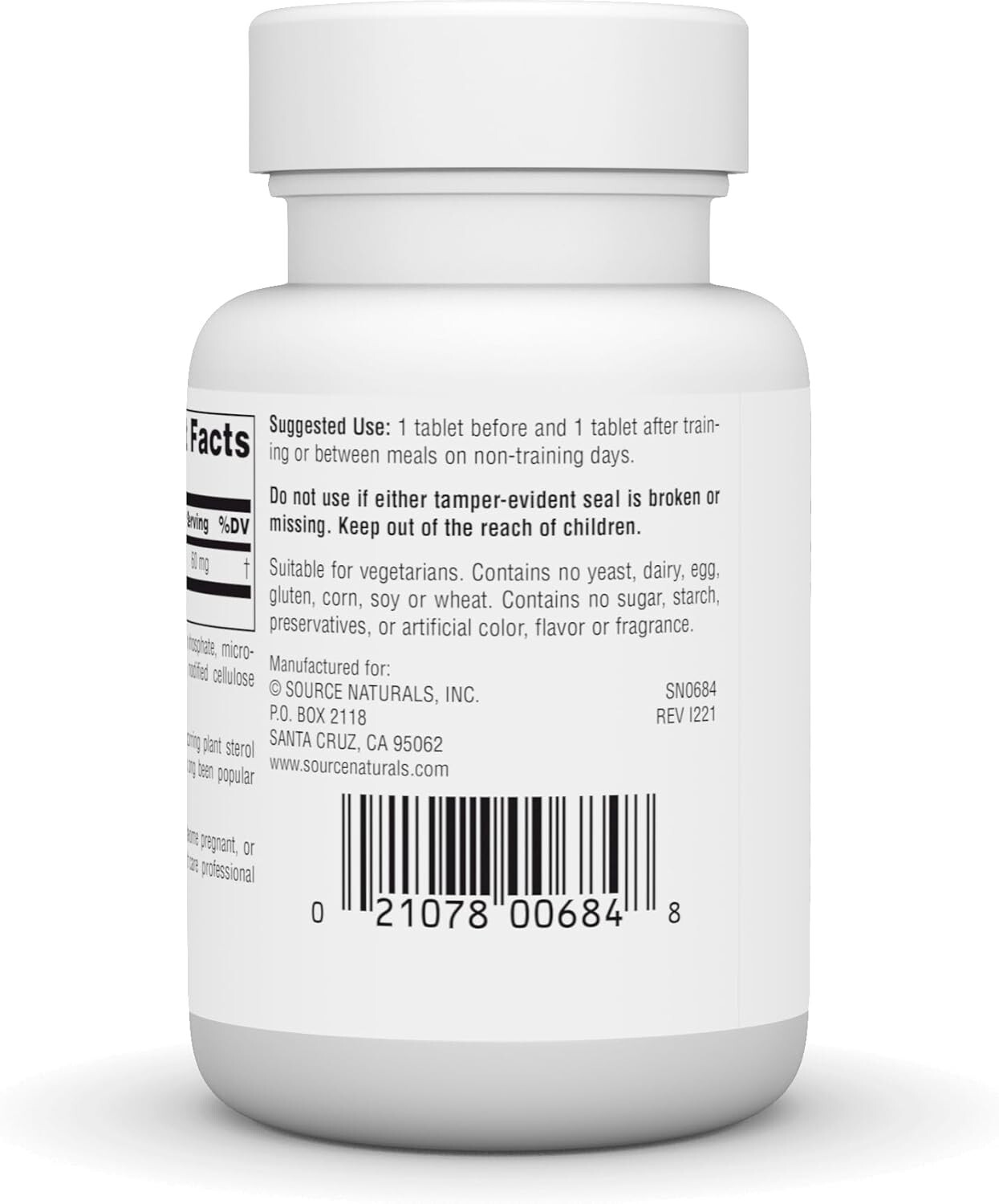 Source Naturals Gamma Oryzanol 60 mg 100 Tablets