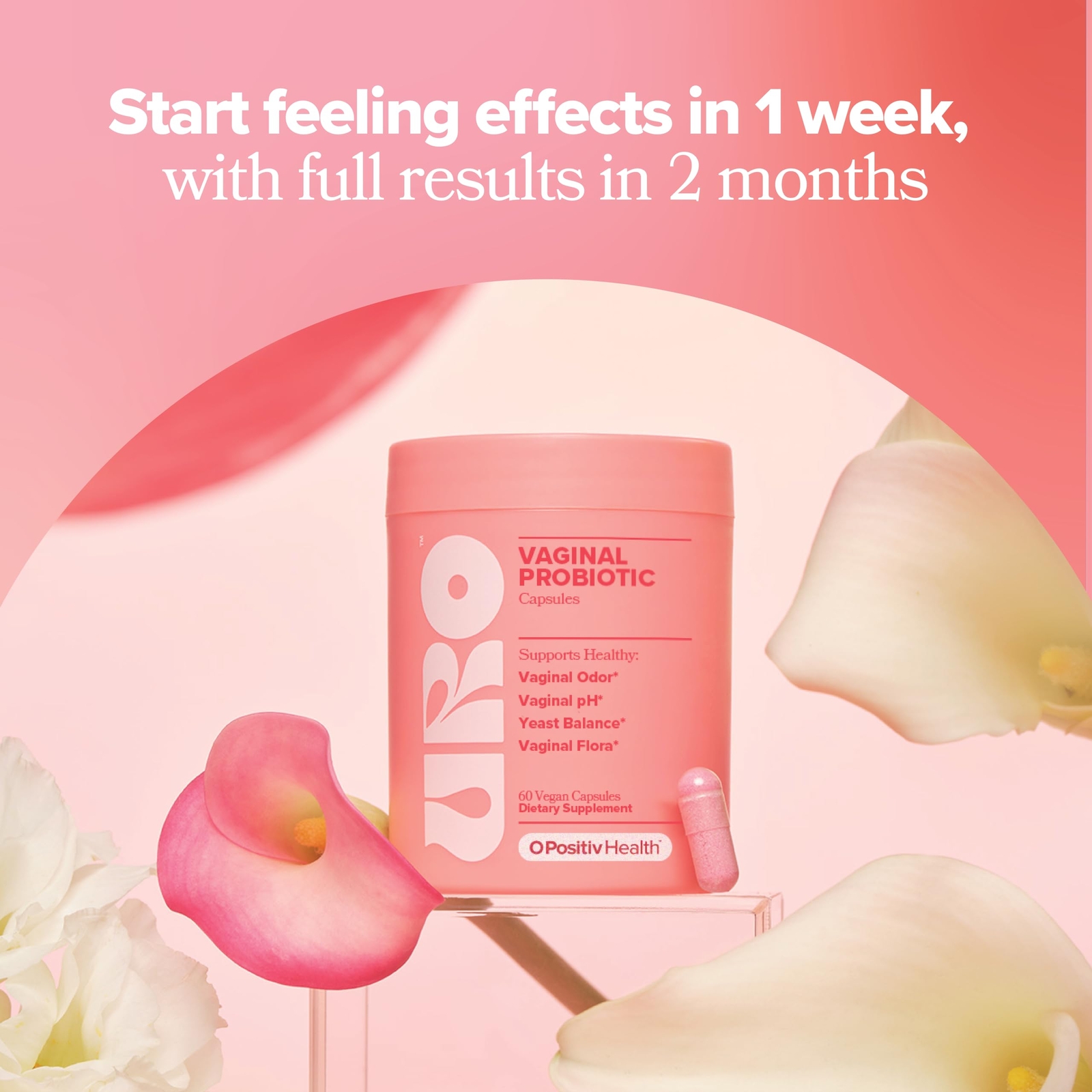 URO Vaginal Probiotics for Women pH Balance with Prebiotics & Lactobacillus P…