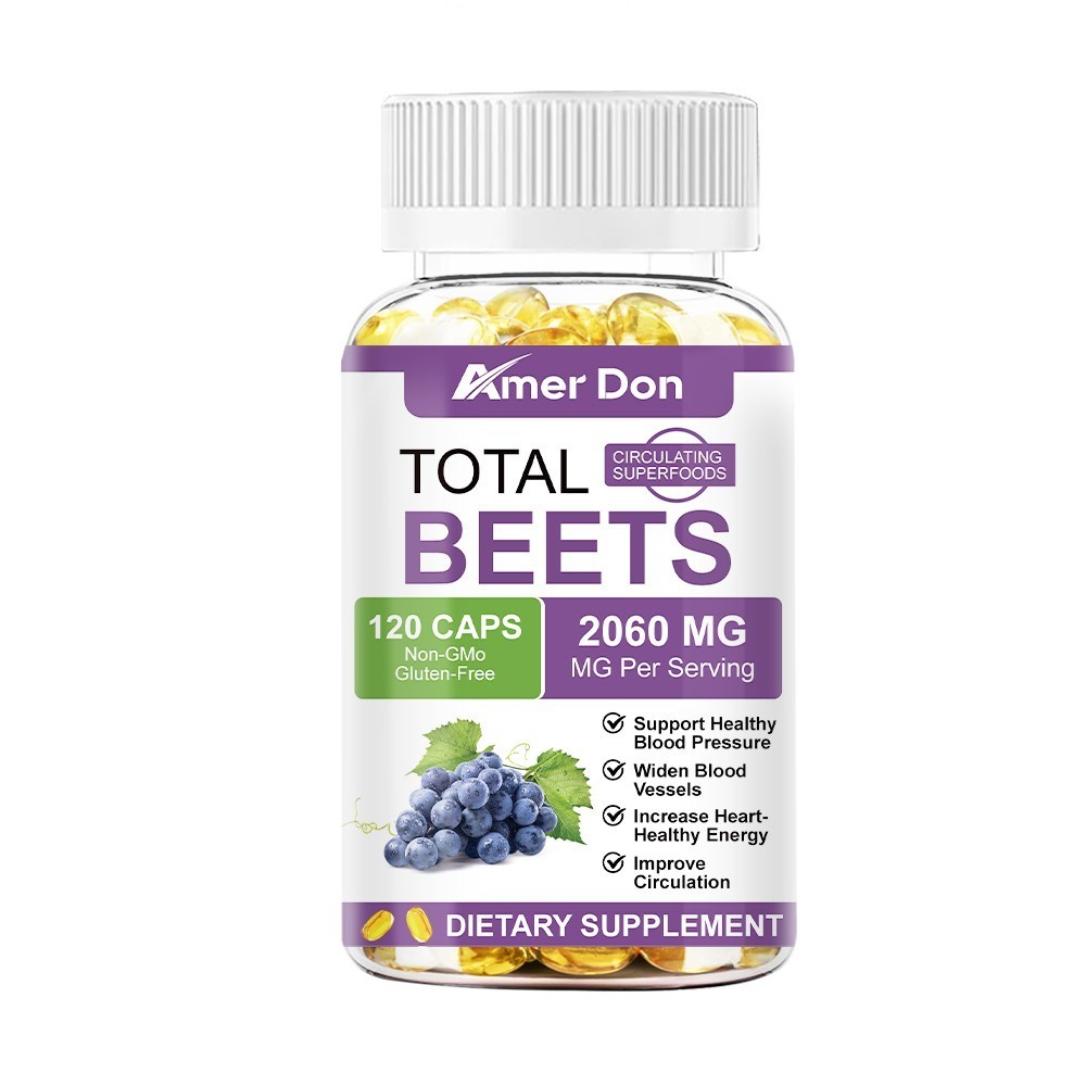 Total Beets Circulation Superfood Beet Root with Blood Pressure Support 120Cpas