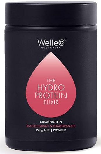 WelleCo HydroProtein Elixir Plant Protein Powder, Blackcurrant, Pomegranate 270g