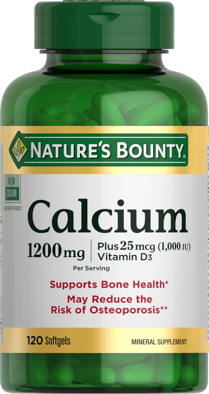 Natures Bounty Calcium 1200 mg with 1000 IU Vitamin D3 – Bone Health Softgels…
