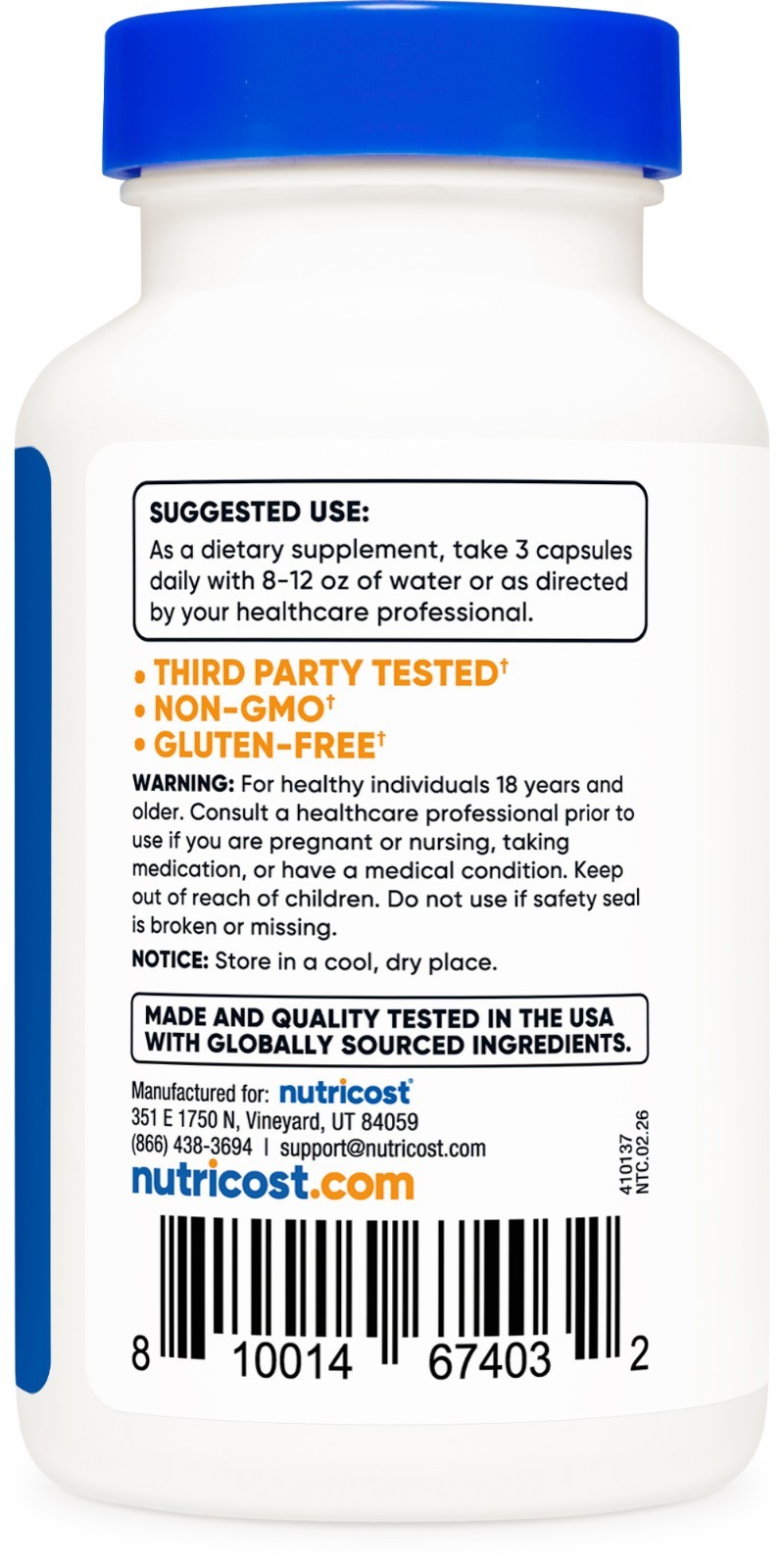 Nutricost Turmeric + Boswellia Supplement (2000mg) 90 Capsules – with BioPerine®