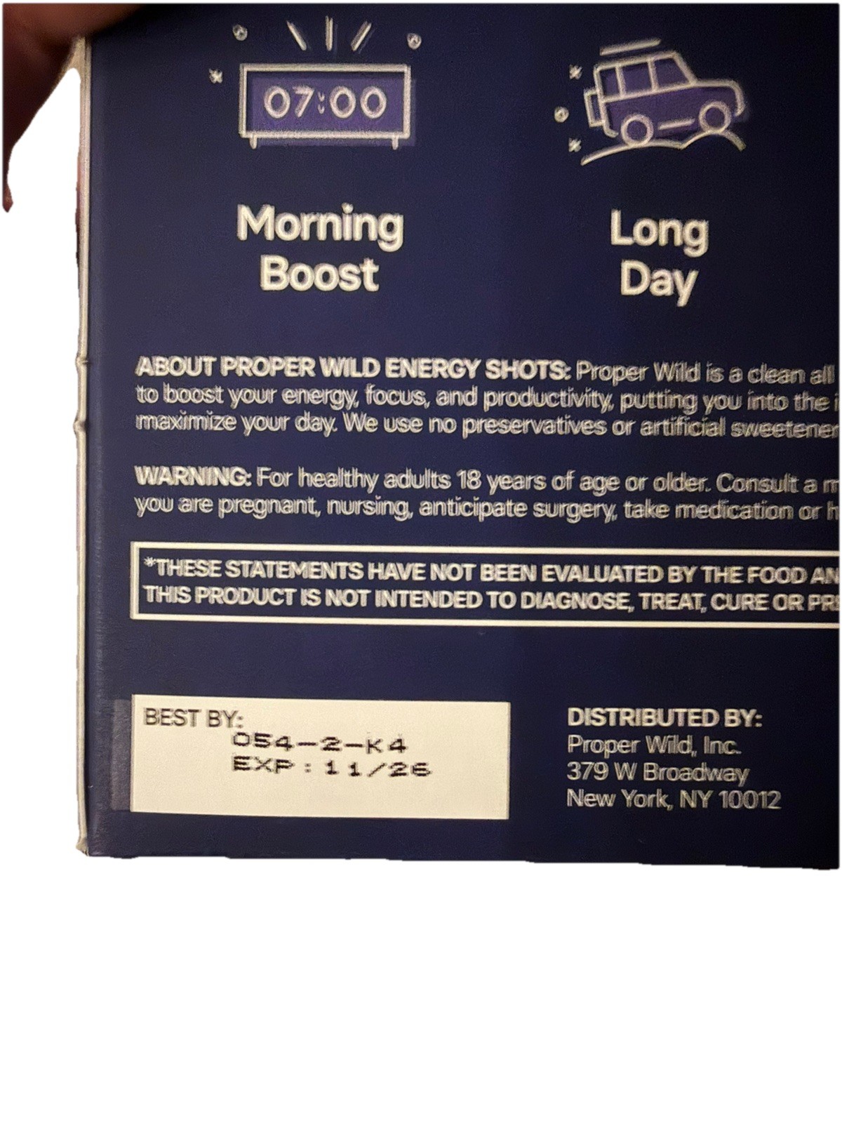 Proper Wild Blackberry Energy Shots 12-Pack 2.5 fl oz Caffeine L-Theanine Vegan