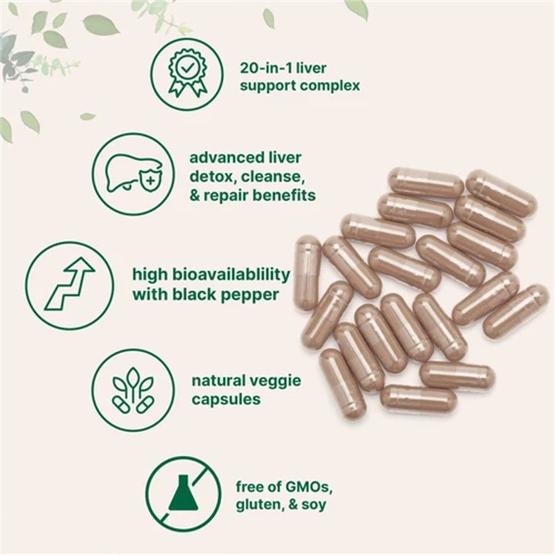 Liver Detox, 240 Veggie Capsules|20-in-1 Advanced Complex Liver Cleanse & Repair