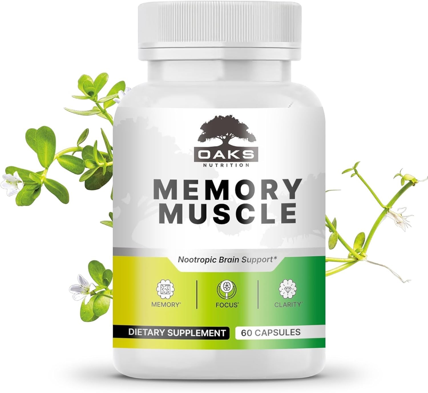 Memory Muscle – Advanced Nootropic Brain Supplement with Vitamin B12, Bacopa