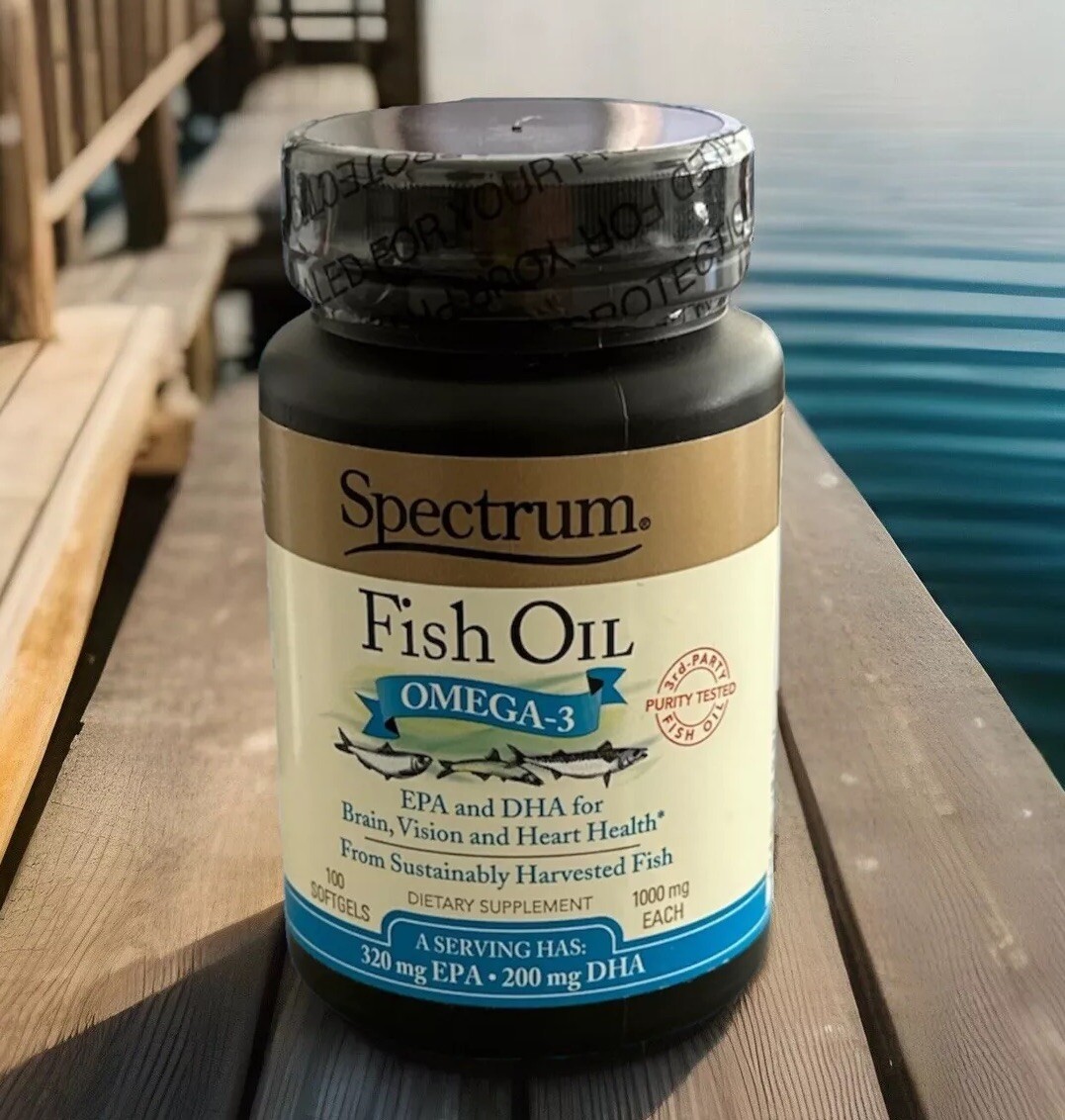 SPECTRUM Essentials Fish Oil OMEGA-3 | 1.000 Mg | 100 Softgels. NEW!!!