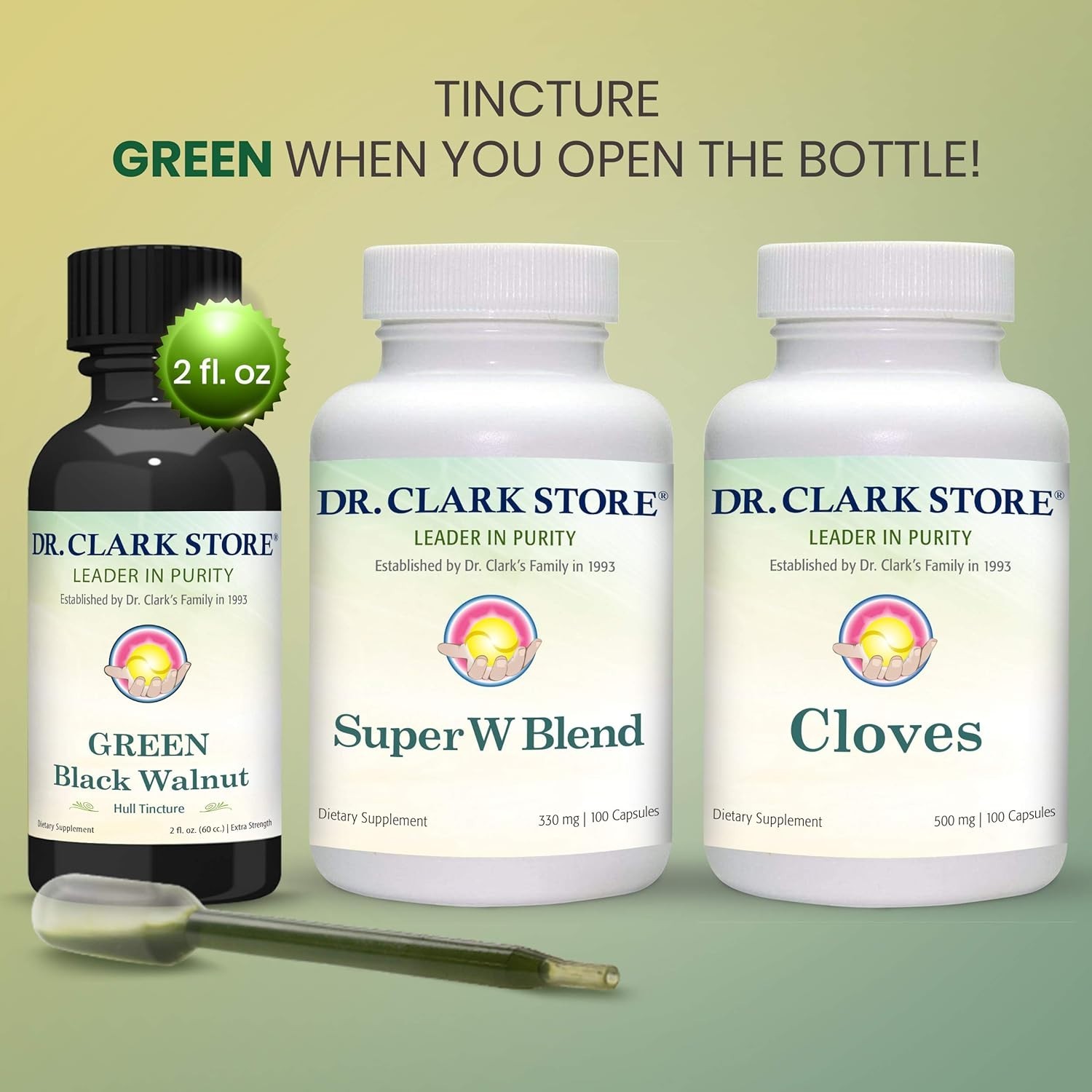 Intestine Support & Cleanse Kit with Green Tincture for Optimal Digestive Health