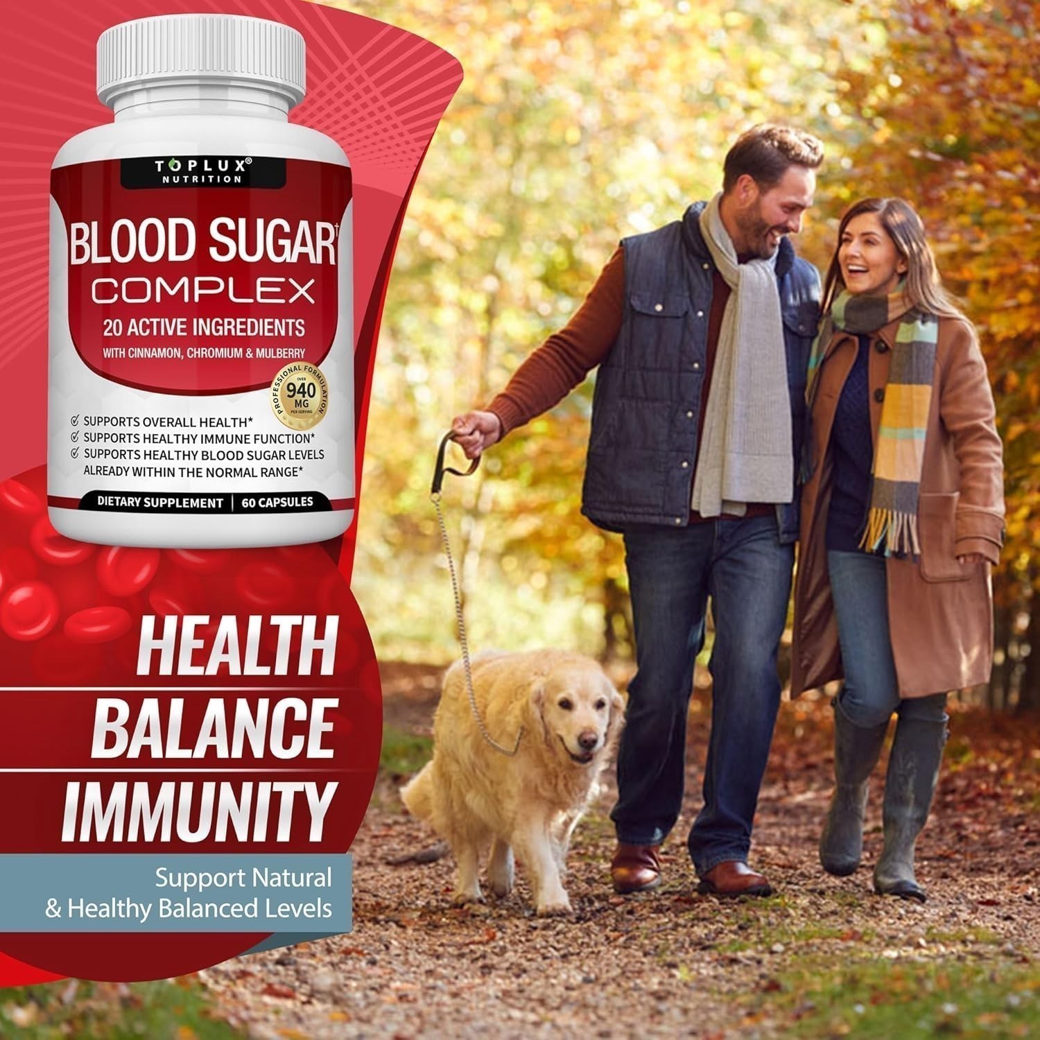 NEW Blood Sugar Complex Capsules w/ Cinnamon, Bitter Melon & Chromium